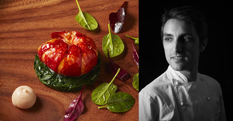 Lebey de la Meilleure Entrée, Homard Bleu épinards par Remi Chambard, le Corot, Ville d'Avray