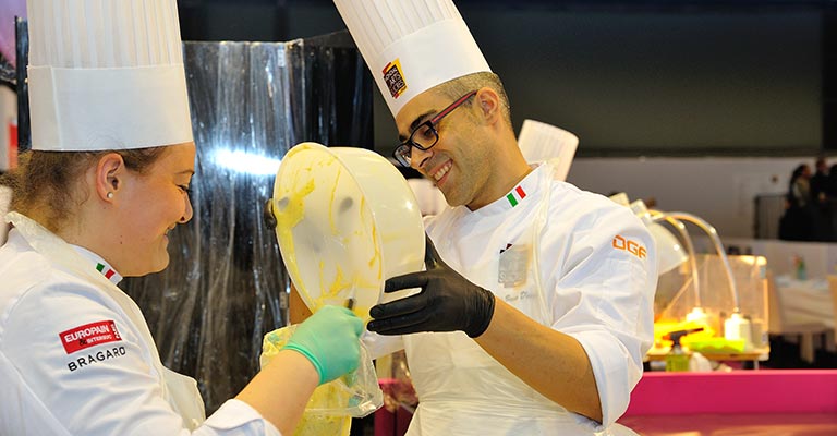 Le duo italien en plein travail 