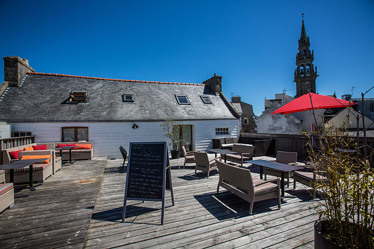 La table de TyPot, le bistro de Carantec, terrasse, rooftop.