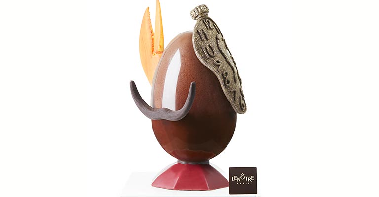 L'oeuf Dali chez Lenôtre ou quand l'art inspire les chocolatiers, 59 € les 390g 