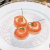 photo Canapés de saumon et crottin de Chavignol