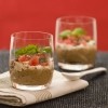 photo Verrine tomates confites, caviar d'aubergines et chèvre frais