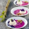 photo Panna Cotta au sirop de violettes