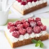 photo Tarte express sans cuisson Quatre-quarts framboises et noix de coco