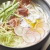 photo Udon de Nagasaki en bouillon à l'oeuf, jambon et crudités