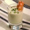 photo Verrine de soupe glacée de concombre au Yaourt