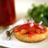 photo Sablé au parmesan, fraises au vinaigre balsamique