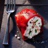 photo Tapas de petits poivrons grillés fourrés à la ricotta  basilic