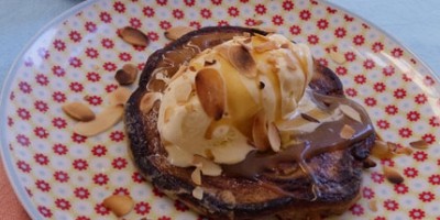 photo Blinis sucré, glace vanille Carabreizh’ au beurre salé