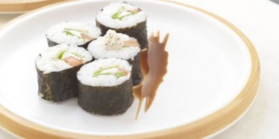 photo Maki de saumon et pois mange-tout