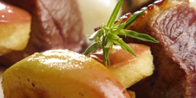 photo Brochettes de magret de canard aux pommes Antarès