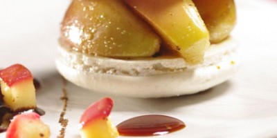 photo Macaron caramel, pommes Antarès rôties à la cannelle