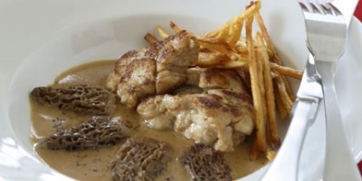 photo Ris de veau à la crème et aux morilles