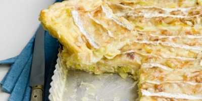 photo Quiche aux poireaux, brie et pignons de pin grillés