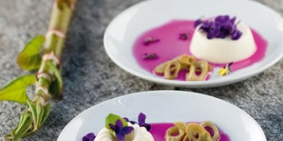 photo Panna Cotta au sirop de violettes