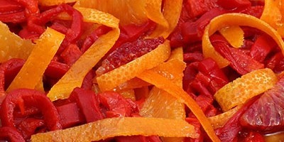 photo Tarte à l’orange et aux poivrons confits