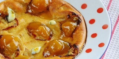 photo Clafoutis à la mirabelle et au Saint-Agur