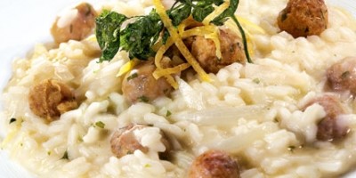 photo Risotto aux petits oignons et boulettes citron