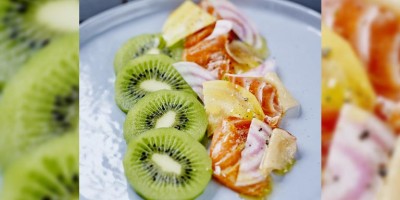 photo Saumon mariné aux agrumes et Kiwi de l'Adour façon Pickles par Mary Henkley, Le chien de Pavlov, Bordeaux