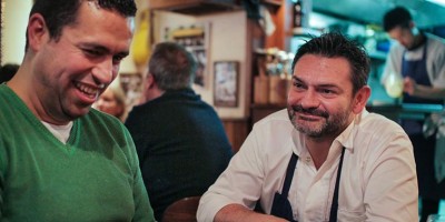 photo Stéphane Jégo chef de l'Ami Jean soutient le 1er Refugee Food Festival