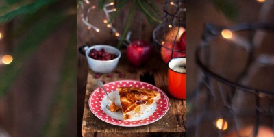 photo Galette des rois du trappeur aux pommes caramélisées et pâte d’amande aux cranberries