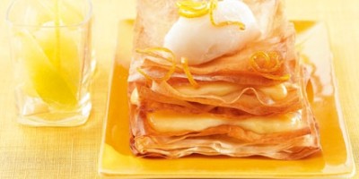 photo Tarte au citron en millefeuille