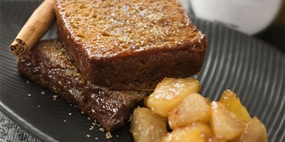 photo Pain d'épices façon pain perdu avec une compotée de pommes/poires