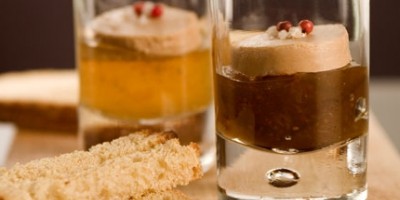 photo Verrine de foie gras sur figues