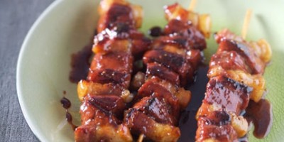 photo Brochettes de foie de veau laquées au miel