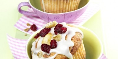 photo Muffins aux pommes et aux US cranberries