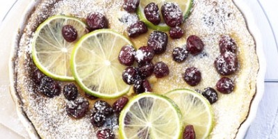 photo Tarte au citron vert et aux US cranberries