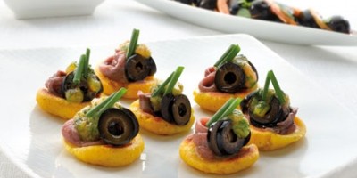 photo Galettes de maïs au confit de tomates et olives d’Espagne