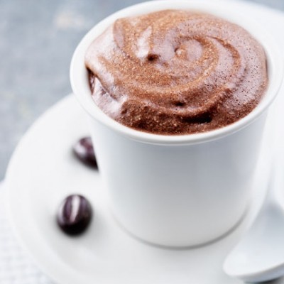Mousse au chocolat grains de café