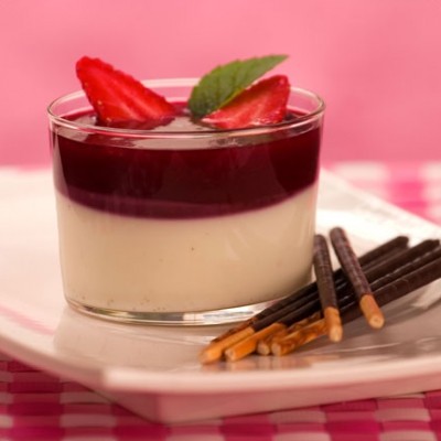 Panacotta aux fruits rouges