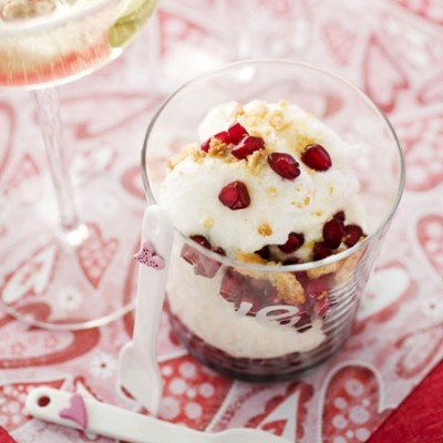 Verrine de mousse au mascarpone et grenade