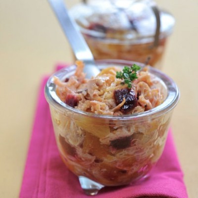 Compote de lapin à la betterave
