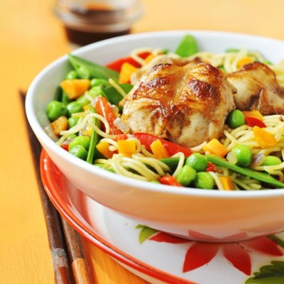 Wok de lapin aux petits légumes