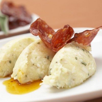 Brandade de poisson blanc et pommes de terre au chorizo