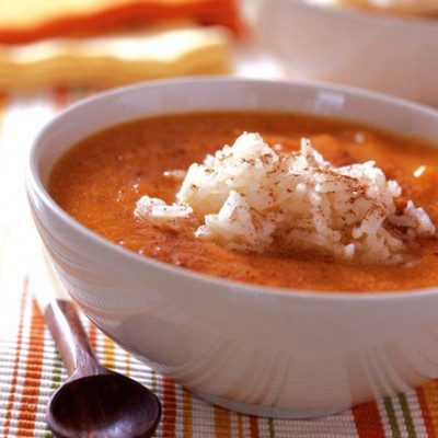 Velouté de potiron au riz