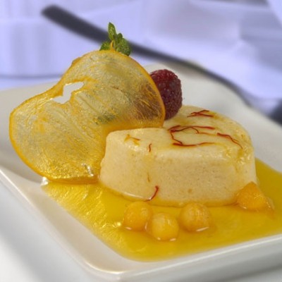 Mousse de kaki Persimon au sirop de safran