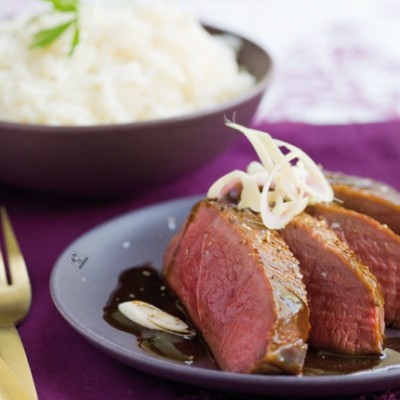 Filets de canard marinés à la sauce yakitori