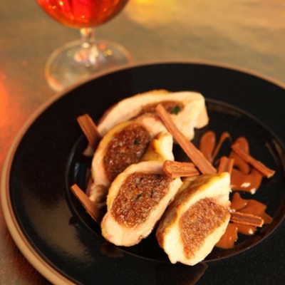 Filets de pintade farcis au pain d'épices