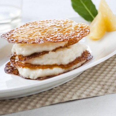 Millefeuille croustillant au citron confit