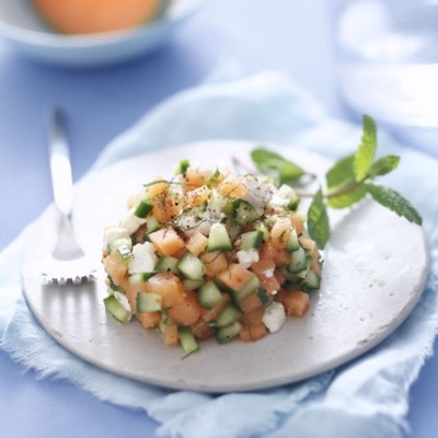 Tartare de melon charentais jaune