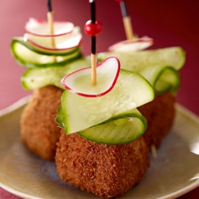 Brochettes de Rigotte de Condrieu panée