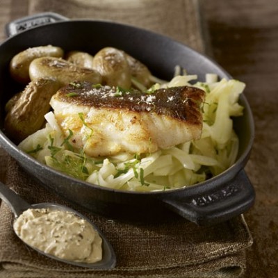 Lieu, pommes grenaille et fenouil