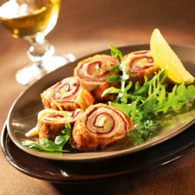 Escalope de veau au Gruyère AOC suisse et viande des Grisons