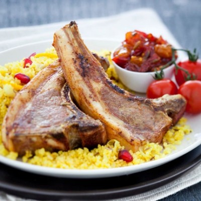 Agneau grillé et Chutney de Tomates au Curcuma