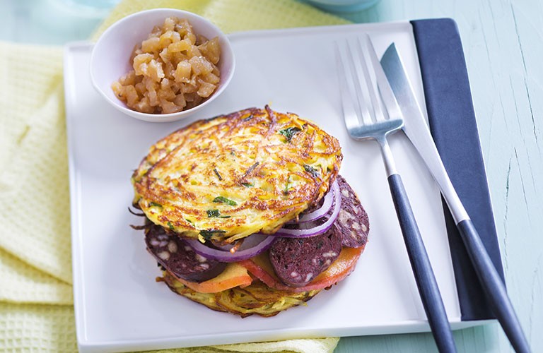 Burger au boudin noir