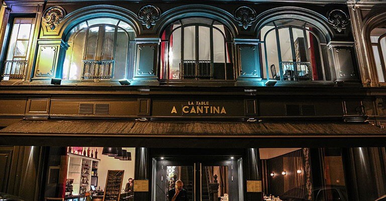 La table A Cantina, à Bordeaux